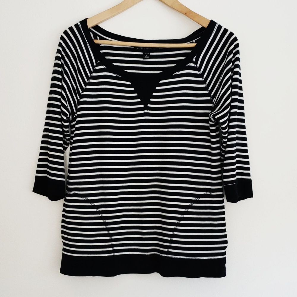 Striped Banana Republic Sweatshirt with Pockets
